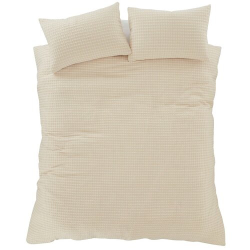 Pineapple Elephant Bež posteljnina za zakonsko posteljo/podalj&amp;scaron;ana 230x220 cm Muscat Waffle &amp;ndash; Slike
