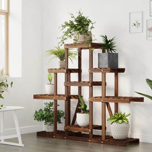  Stalak za cvijeće 110 x 25 x 96 cm od masivne jelovine Slike