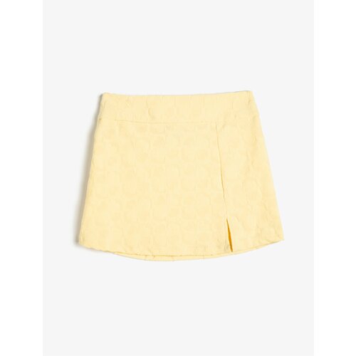 Koton Mini Skirt with Slit Detail with Floral Texture. Slike
