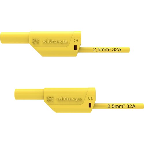 Schützinger VSFK 8500 / 2.5 / 50 / GE varnostni merilni kabel 4 mm moški konektor 4 mm moški konektor 50.00 cm rumena 1 kos, (20423117) Cene
