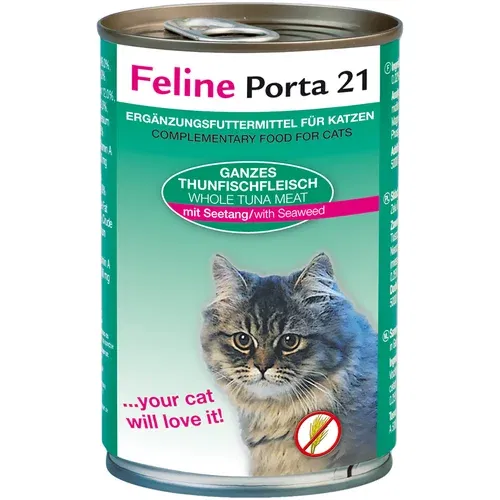 Porta Feline 21 varčno pakiranje 12 x 400 g - Tuna z morskimi algami