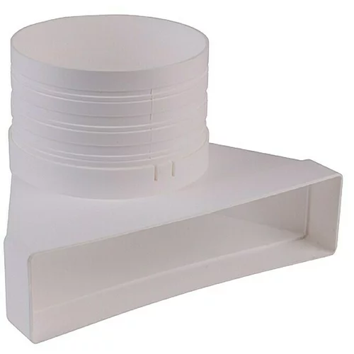 OEZPOLAT Koljeno za okruglu-plosnatu ventilacijsku cijev (Dimenzije spojnog dijela: 220 x 54 mm, Promjer spojnog dijela: 125 mm)