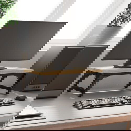 vidaXL Stojalo za monitor sonoma hrast 37x23x14 cm inženirski les Cene
