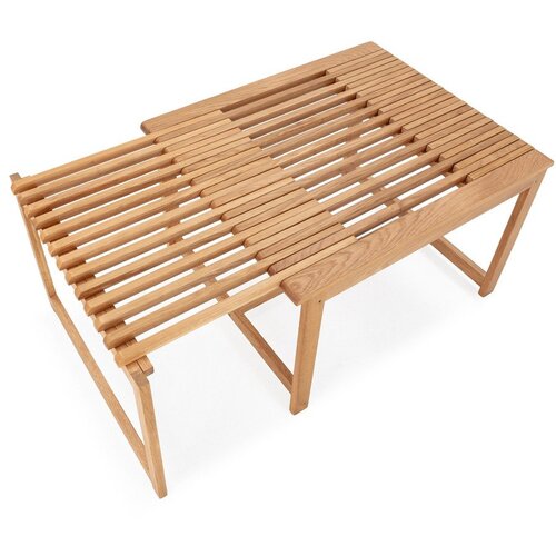 MOME Klubska mizica iz masivnega hrasta v naravni barvi 60x70 cm Unai &amp;ndash; Slike