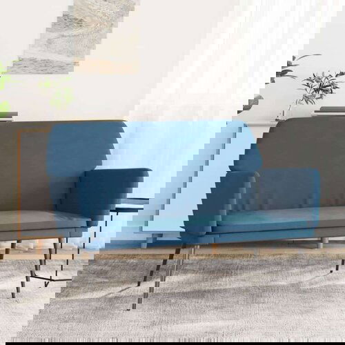  Klupa plava 108 x 79 x 79 cm baršunasta Cene