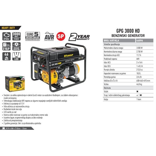 FF_Group FF BENZ.AGREGAT GPG3000 HD Cene