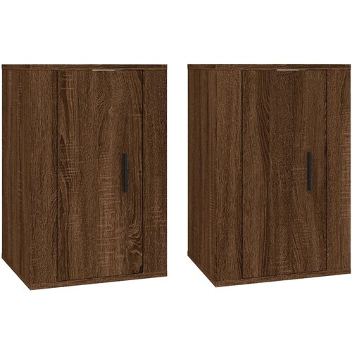 vidaXL Stenska TV omarica 2 kosa rjav hrast 40x34,5x60 cm, (20732793) Cene