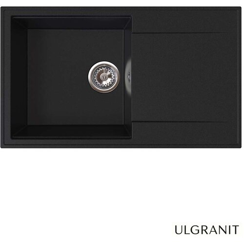 Ulgranit Granitna sudopera 78x46cm Crna ULG780 &amp;oslash;90 Slike