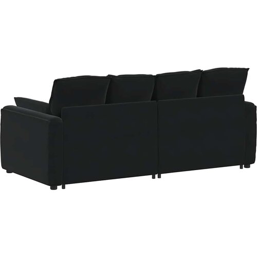  Modularna sofa s jastucima crna Slike