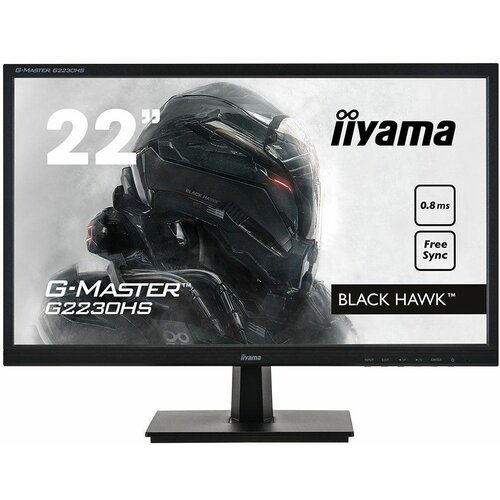Iiyama G2230HS-B1 21.5, 1920x1080, 75Hz, 0.8ms, TN Black Hawk G-MASTER gaming monitor Slike