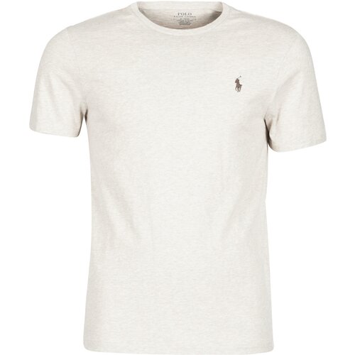 Polo Ralph Lauren Majice s kratkimi rokavi T-SHIRT AJUSTE COL ROND EN COTON LOGO PONY PLAYER Bež Cene