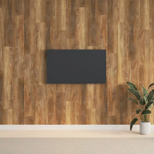 vidaXL Zidne ploče s izgledom drva smeđe od PVC-a 2 06 m²