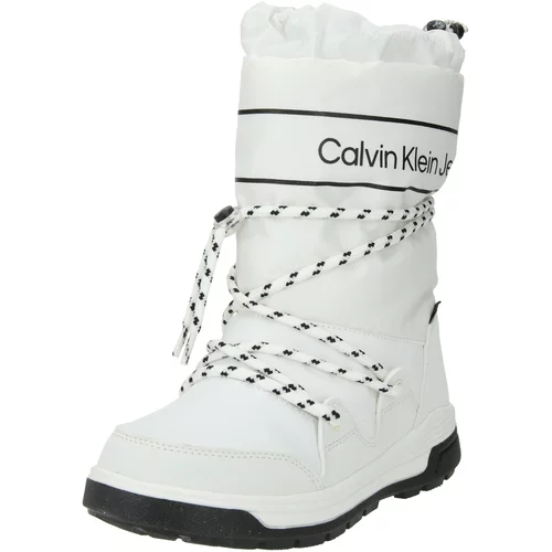 Calvin Klein Jeans Škornji za v sneg črna / bela / naravno bela