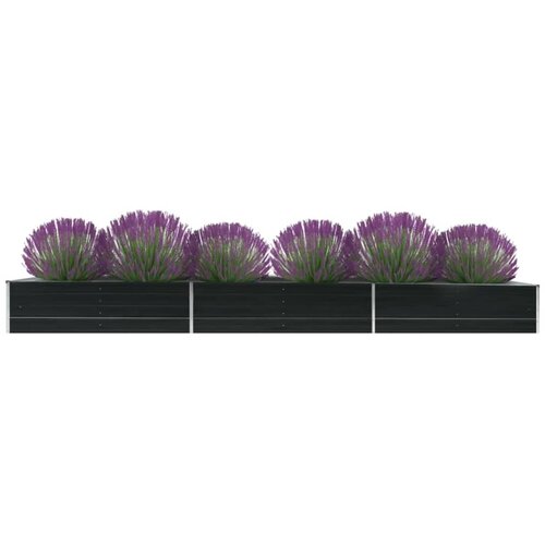 vidaXL Visoka greda pocinkano jeklo 480x80x45 cm antracitna, (20618601) Cene