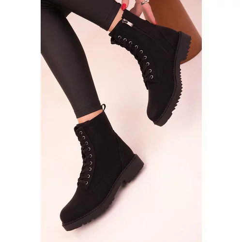 Soho Black Matte Women's Boots & Booties 17683