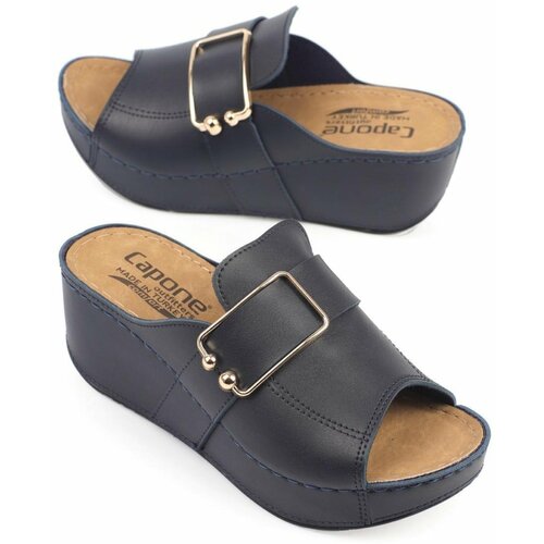 Capone Outfitters Mules - Dark blue - Wedge Cene