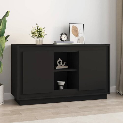  Komoda crna 102 x 35 x 60 cm od konstruiranog drva Cene
