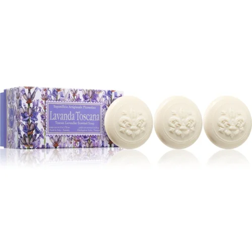 Saponificio Artigianale Fiorentino Tuscan Lavender Set set trdih mil z vonjem sivke 6x50 g