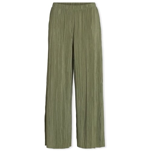 Vila Noos Plisa Trousers - Oil Green Zelena Slike