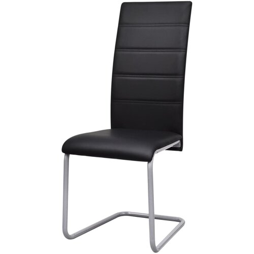 Maison Chic Nihajni Jedilni stoli - Vzorci stoli 2 kosa črno umetno usnje A1544, (22031313) Slike