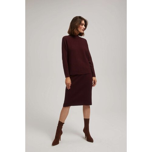 Marisse Fitted Knitted Chestnut Skirt Slike