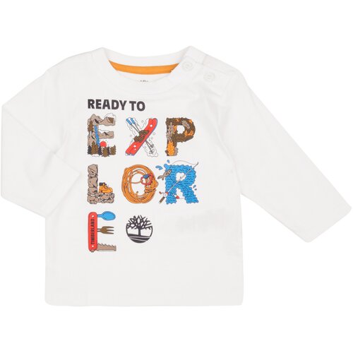 Timberland Majice z dolgimi rokavi TEE-SHIRT MANCHES LONGUES T60250 Bela Cene