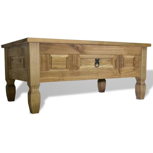 Corona Klubska mizica mehi&amp;scaron;ka borovina Range 100x60x45 cm Slike