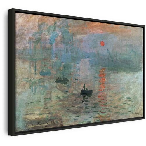 Slika - Claude Monet – Impression Sunrise 120x80 U crnom drvenom okviru Cene