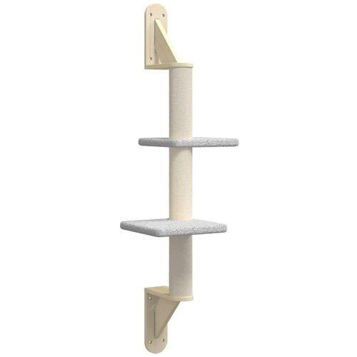  Zidna penjalica za mačke sa stupom za grebanje siva 108 cm Slike