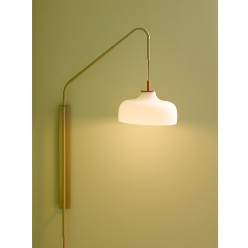 H&amp;uuml;bsch Bijela/bež zidna lampa s utikačem &amp;oslash; 29 cm Current &amp;ndash; Slike