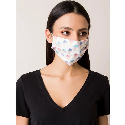 Fashion Hunters white reusable mask with an imprint