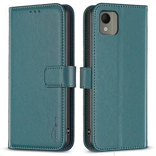 INORCO Ovitek za telefon s stojalom za denarnico za Nokia C110, usnjena torbica TPU+PU za telefon, odporna proti udarcem, (22032988) Slike