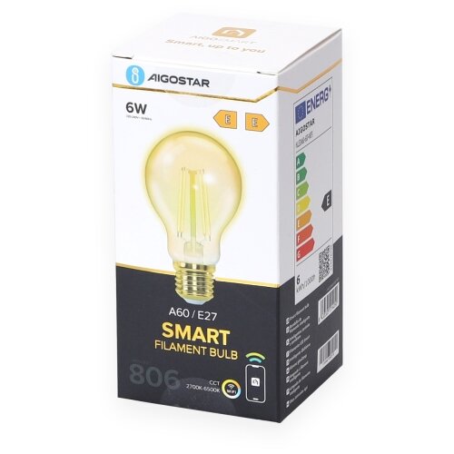 Aigostar led prigu&amp;scaron;iva sijalica A60 E27/6W/230V 2700-6500K wi-fi Slike
