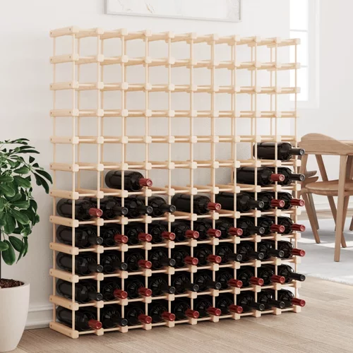 vidaXL Stalak za vino za 120 boca 112 5x23x123 5 cm masivna borovina