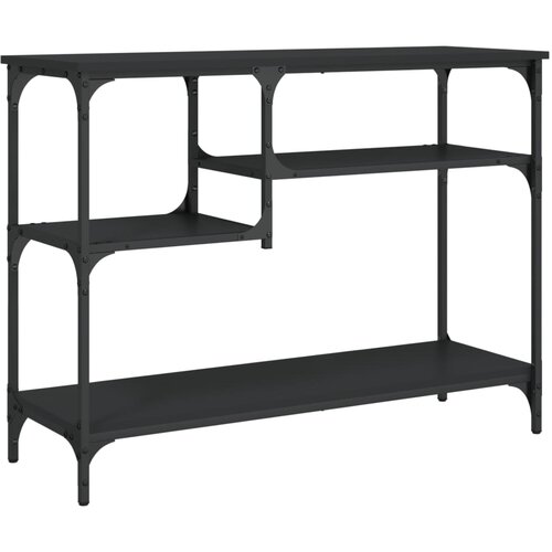 Maison Chic konzolna miza - miza ob steni s policami črna 100x35x75 cm, (21786163) Slike