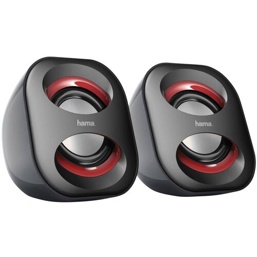 Hama Zvučnik za 2.0 PC Sonic Mobil 183 s kablom, 3 W, crna/crvena Cijene