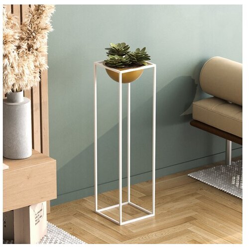 WALLXPERT Dekorativna saksija GED-020-C, 80 cm, O 26 cm,, Bijela Cijene