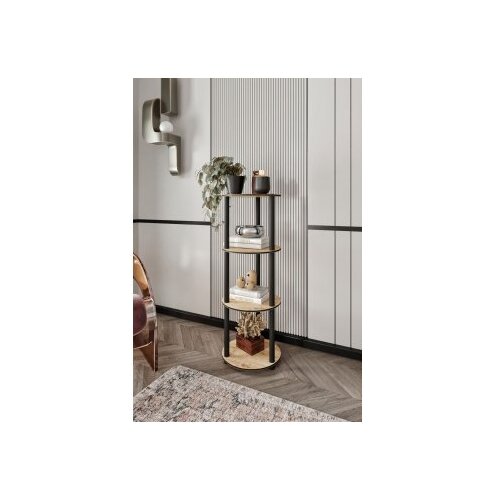 Hanah home Polica za knjige Bookcase 4 Floors Round Hrast Cene