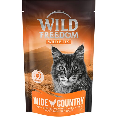 Wild Freedom prigrizki - Wild Bites (receptura brez žit) Wide Country - piščanec 3 x 80 g Cene
