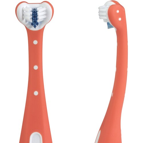Frida Baby trokutasta četkica za zube za bebe toothhugger pink Slike