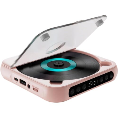 WIRELESS PLACE Prenosni mini CD predvajalnik - Walkman - zvočnik - zgodnje izobraževanje angleščine za učence - naprava za pregled - roza, (5000129235) Cene