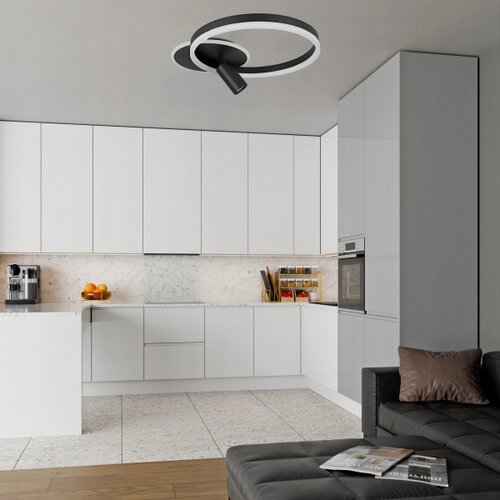  LED plafonsko svetlo LED/38W/230V + 1xGU10/30W u crnoj boji Slike