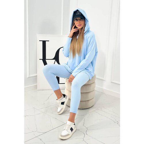 Kesi Set of cotton sweatshirt + leggings blue Slike