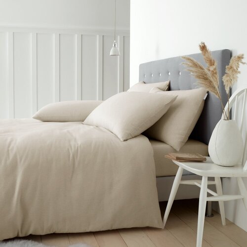Catherine Lansfield Bež flanelska posteljina za bračni krevet/za produženi krevet 230x220 cm Brushed – Cene