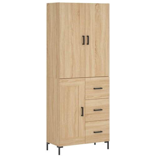 vidaXL Visoka komoda sonoma hrast 69,5x34x180 cm inženirski les, (20804766) Cene