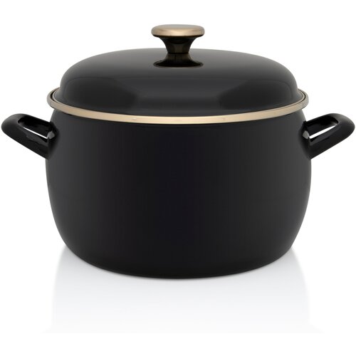 Metalac šerpa duboka 24 cm sa pok. Crni princ Slike