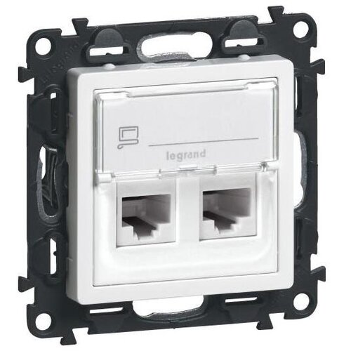Legrand 75C5UB2 - Mrežna utičnica VALENA LIFE, 2x RJ45, Cat 5e UTP, bela Cene
