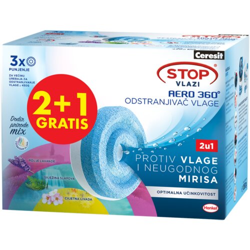 HENKEL CERESIT Tablete za odstranjevalec vlage Ceresit STOP AERO 360 TAB (3 x 450 g, z oživljajočimi vonji in eteričnimi olji) Cene