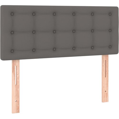  Krevet s oprugama i madracem sivi 100x200 cm od umjetne kože Slike
