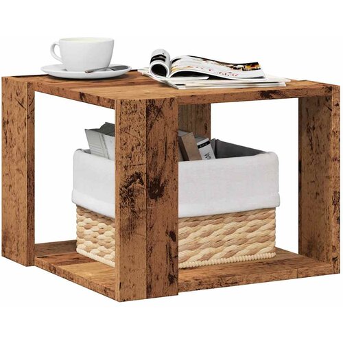 VidaXL Stol za kavu staro drvo 40x40x30 cm konstruirano drvo Slike